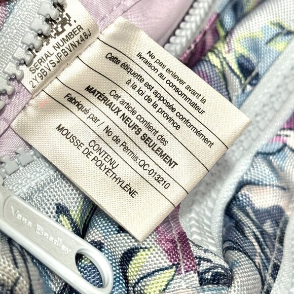 Vera Bradley ReActive Sling Backpack Fresh Cut Bouquet Canvas Garden Blue Floral - Picture 9 of 16